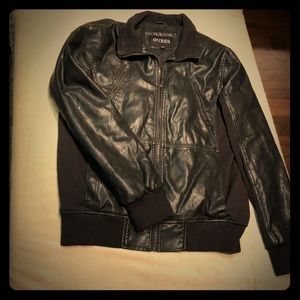 Black leather jacket